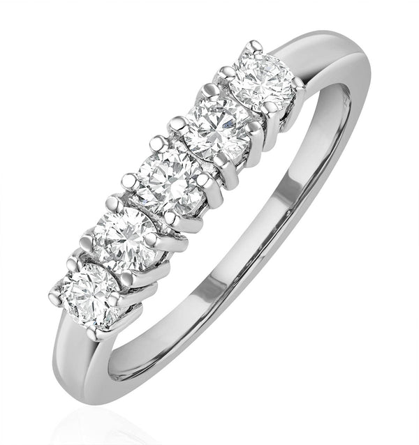 Chloe 18K White Gold 5 Stone Diamond Eternity Ring 0.50CT H/SI